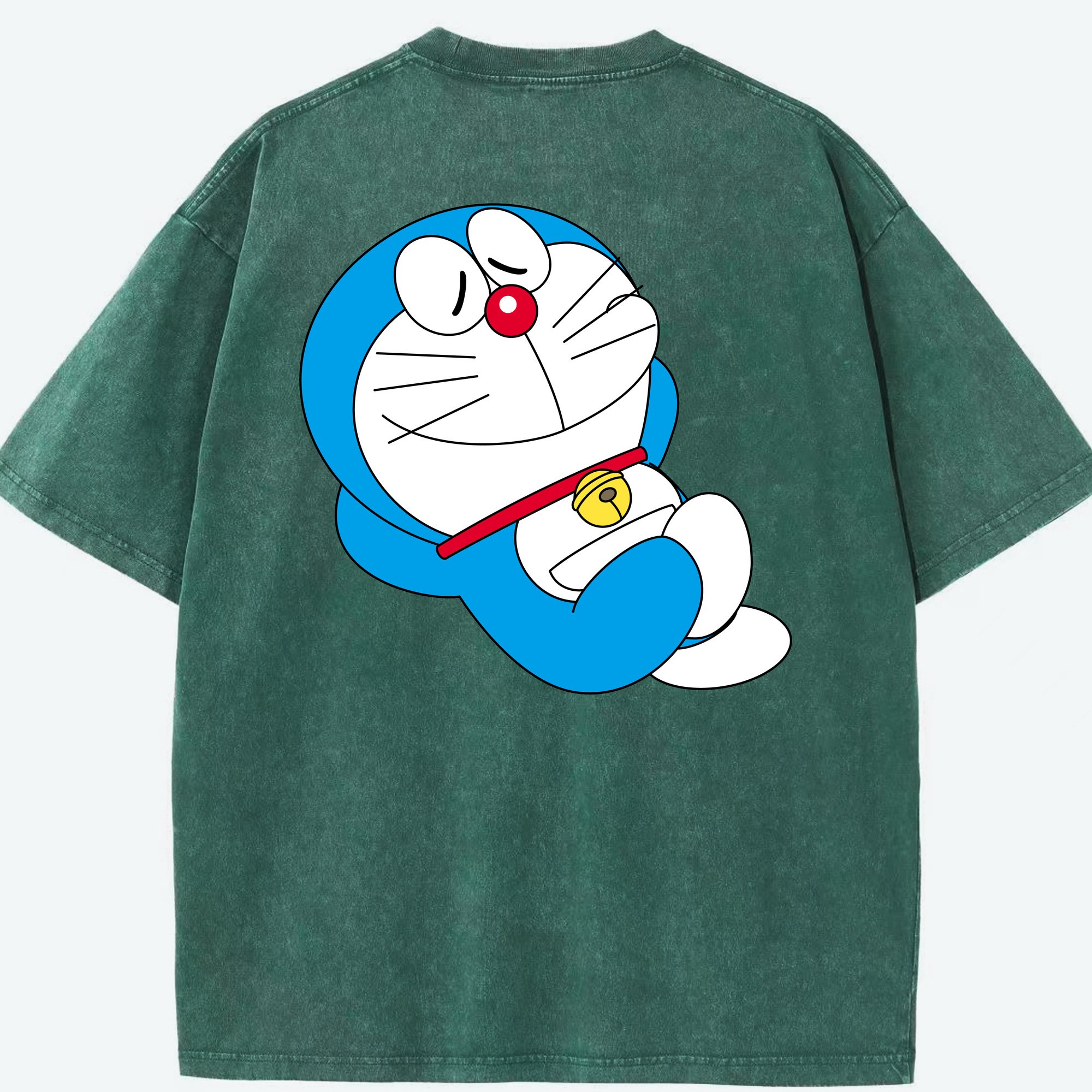 （画像用） ドラえもん Doraemon 綿100% ヴィンテージ風 半袖Tシャツ（背面プリント）